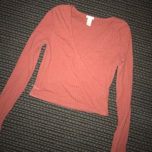 long sleeve crop top